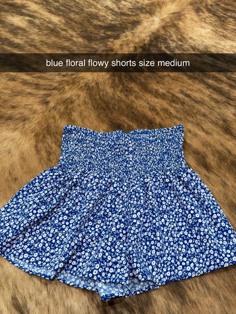 SHEIN Blue Floral Flowy Shorts